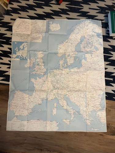 Mappa stradale rumena vintage