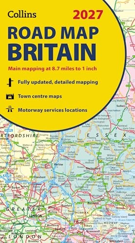 Collins road map britain - road,