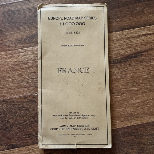 Mappa stradale originale 1944